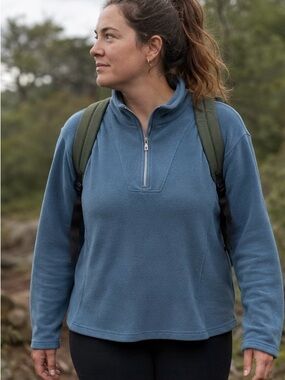 Athleisure Tommy Bahama Quarter Zip Long Sleeve | Sky Blue | Size XL